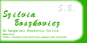 szilvia boszkovicz business card